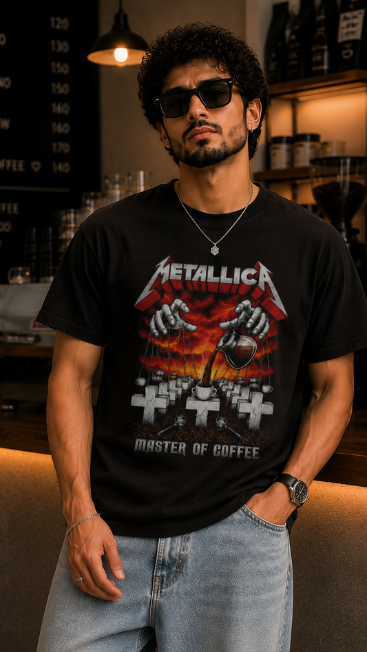 Master of Coffee Graphic T-Shirt