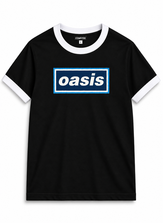 Oasis Graphic Ringer Tee