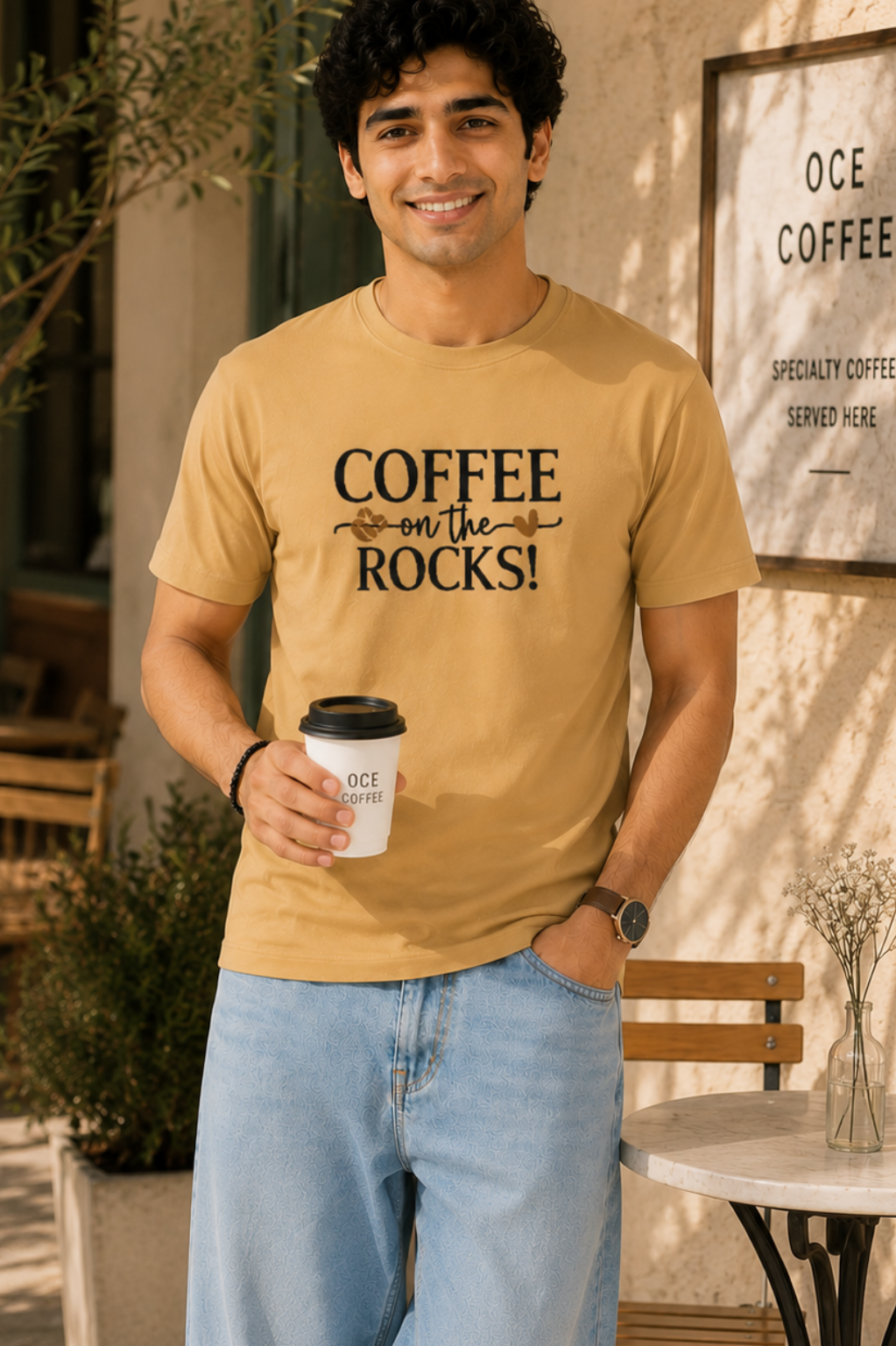 Coffee On The Rocks  T-Shirt