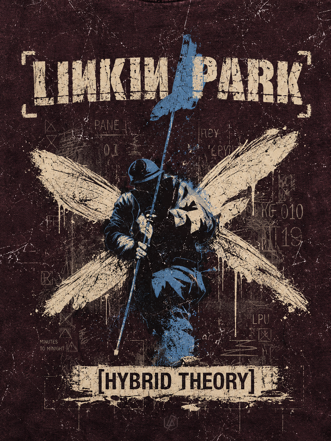 Linkin Park Legacy Oversized Acid Wash T-Shirt