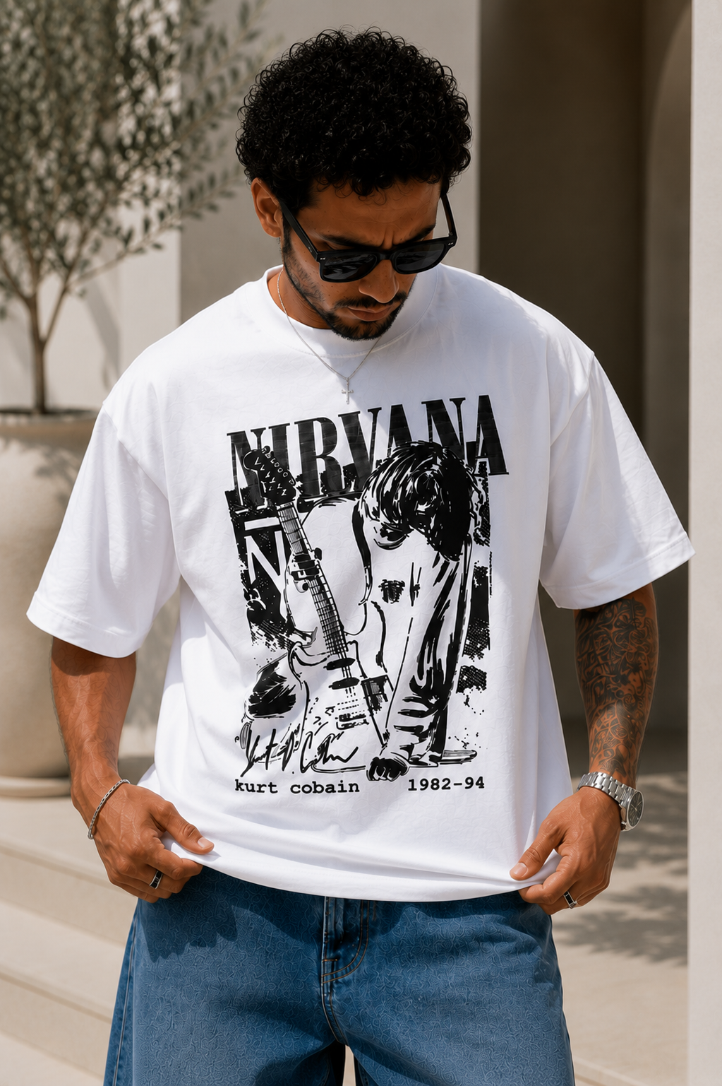 NIRVANA WHITE OVERSIZED T-SHIRT