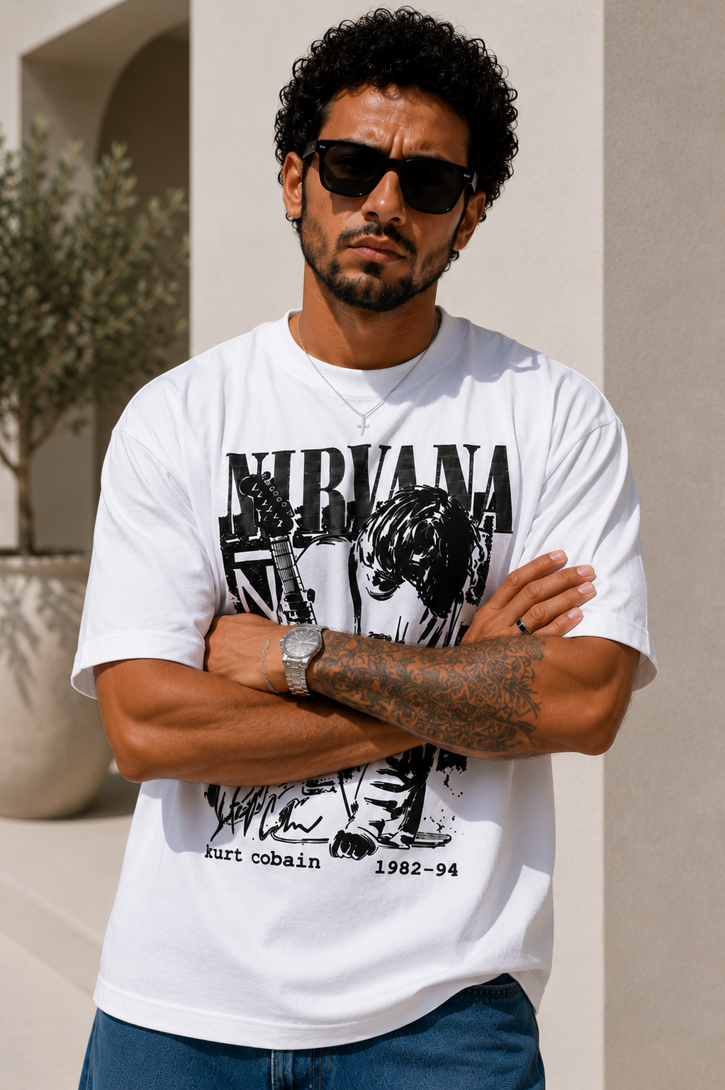 NIRVANA WHITE OVERSIZED T-SHIRT