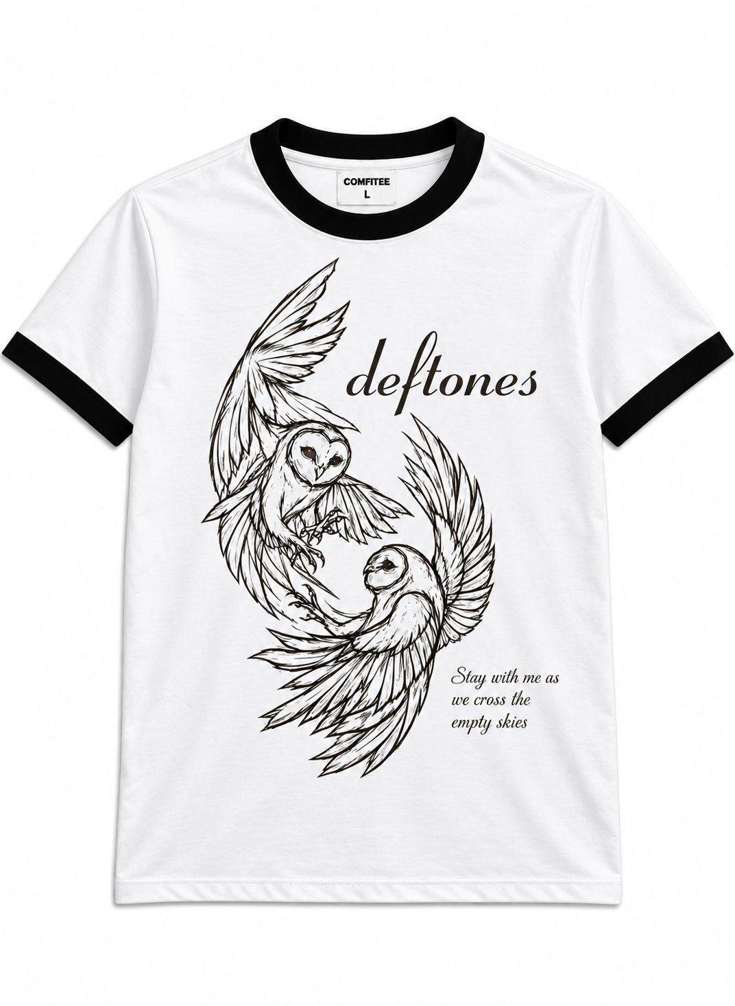 Deftones Owl Ringer T-Shirt