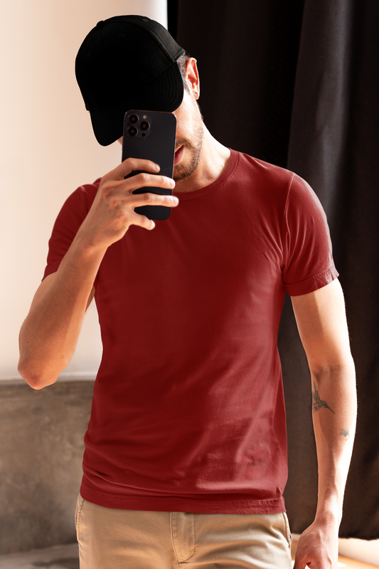 Maroon Supima® Cotton T-shirt