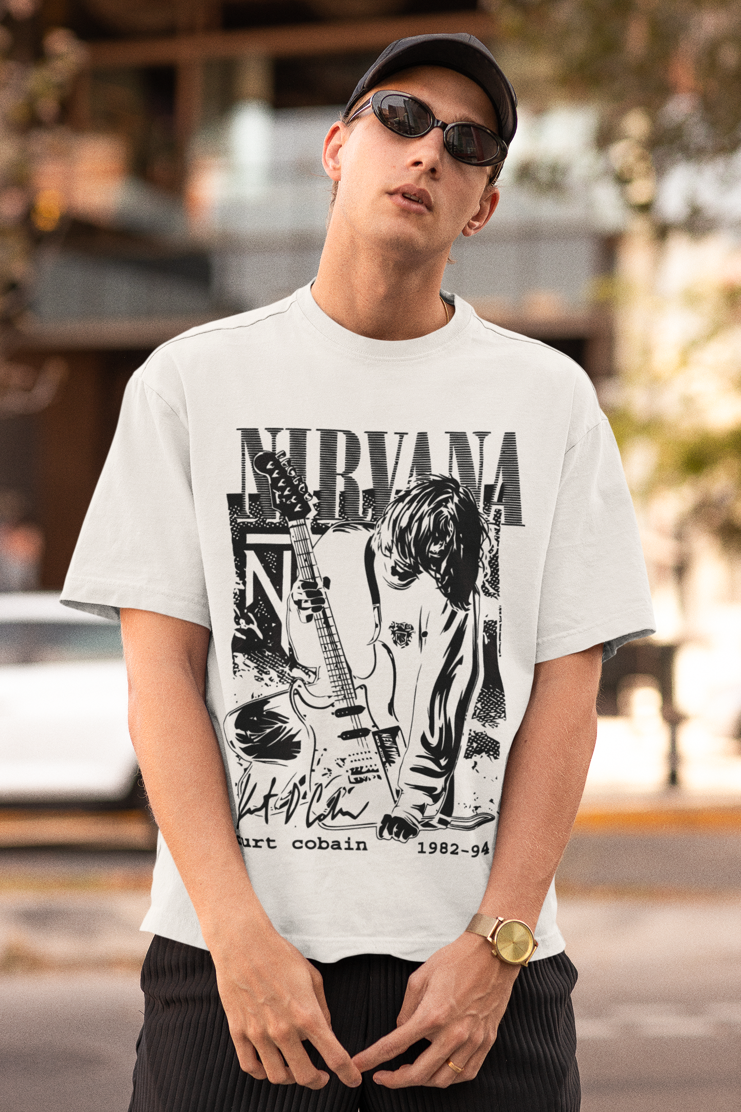 NIRVANA WHITE OVERSIZED T-SHIRT