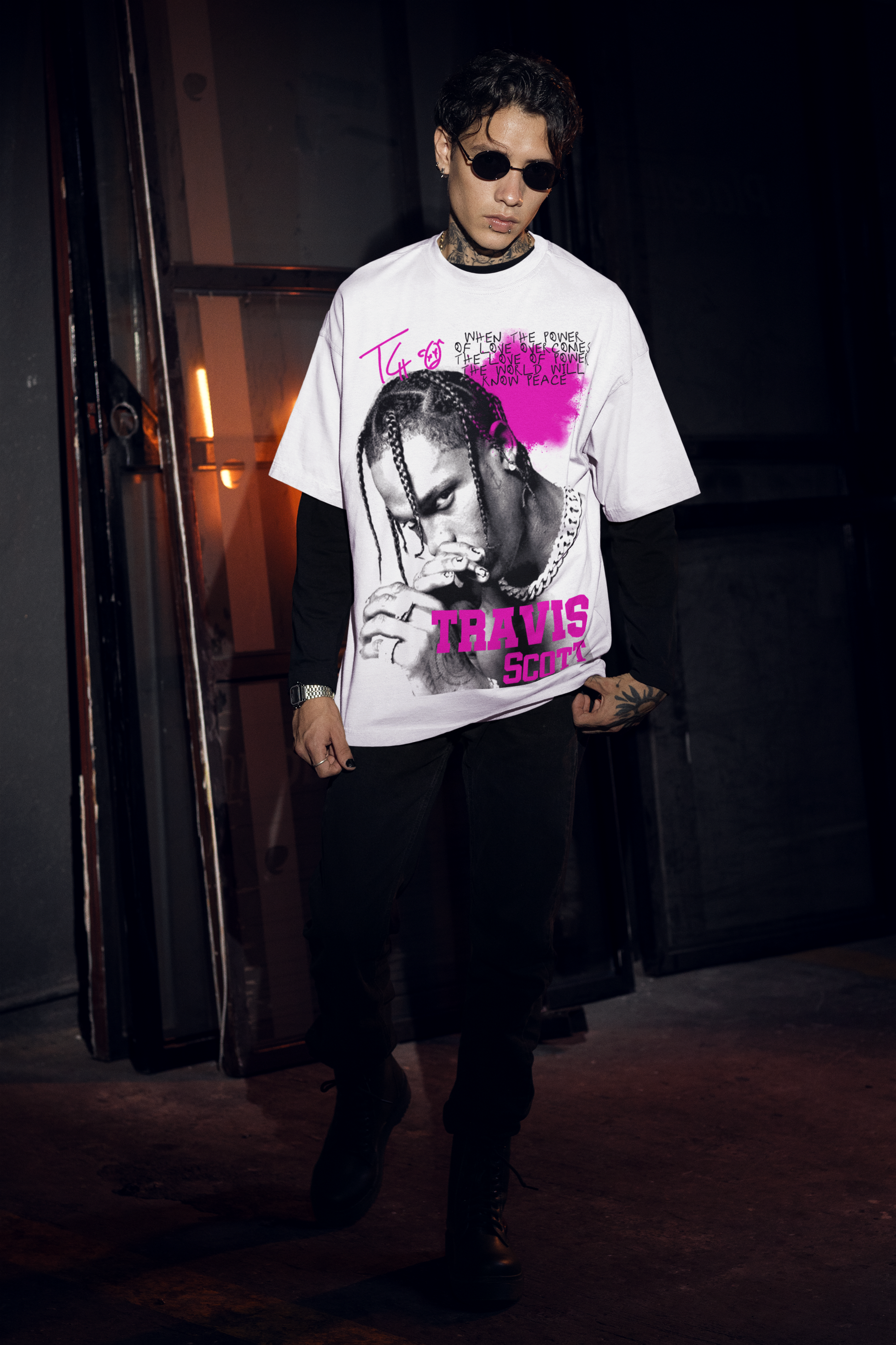 Travis Scott Portrait Tee | Oversized Hip Hop T-Shirt – Comfitee Travis Scott Portrait Tee | Oversized Hip Hop T-Shirt – Comfitee