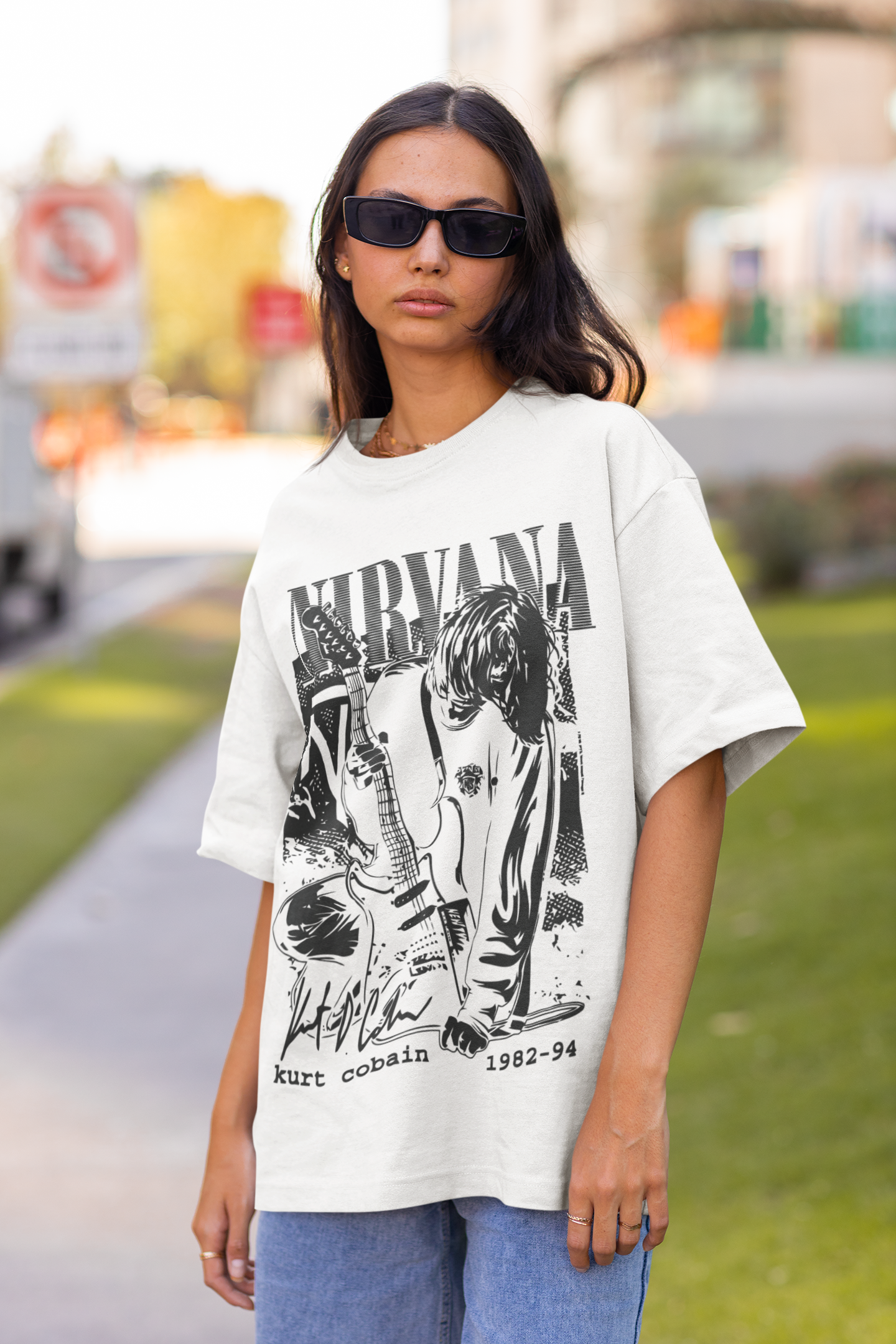 NIRVANA WHITE OVERSIZED T-SHIRT