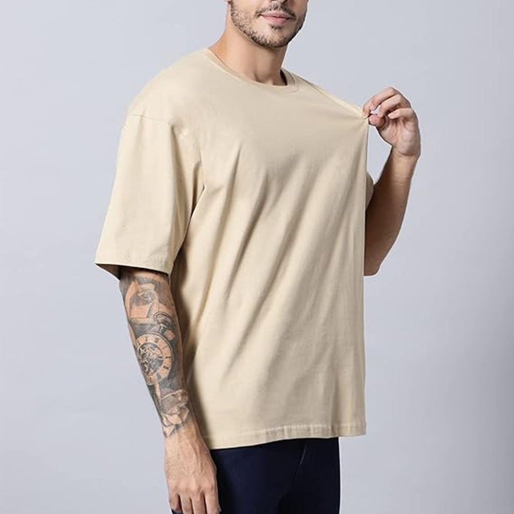 Beige Oversized Tee